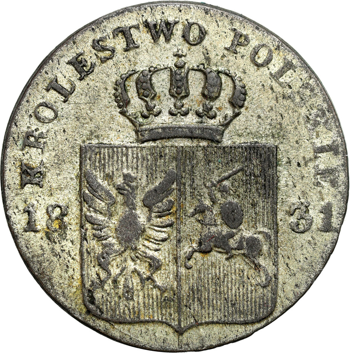 Powstanie Listopadowe. 10 groszy 1831, Warszawa - łapy Orła zgięte